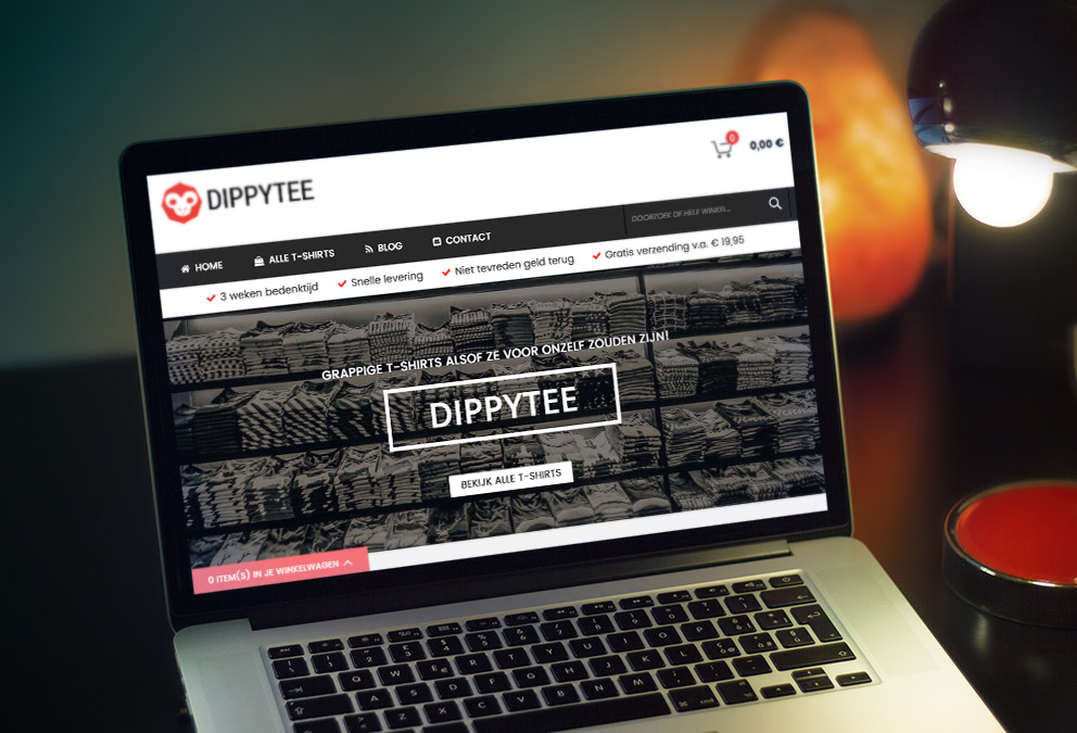 Nieuwe Webshop voor DippyTee